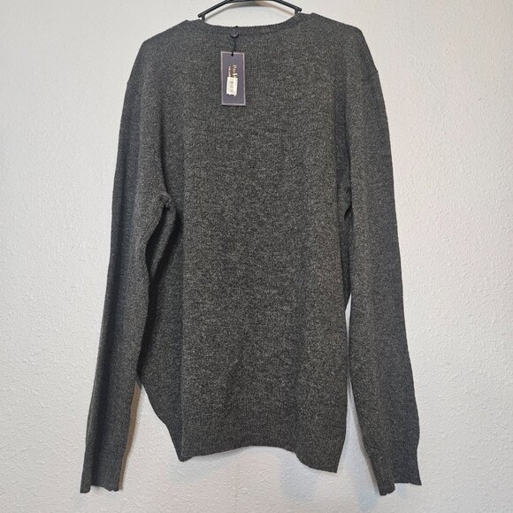 NWT Polo Ralph Lauren Mens 100% Lambswool V Neck Sweater SZ XXL Gray Pony Preppy - Picture 4 of 13